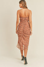 Load image into Gallery viewer, Ember Ruched Floral Midi Dress