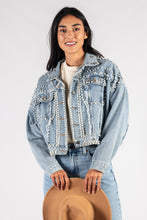 Load image into Gallery viewer, Pearl Denim Jacket
