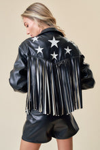 Load image into Gallery viewer, Starlet Fringe Leather Jacket