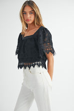 Load image into Gallery viewer, Clara Crochet Lace Top