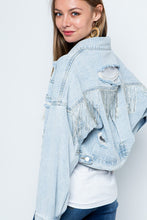 Load image into Gallery viewer, Rhinestone Denim Jacket
