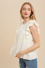 Load image into Gallery viewer, Tilly White Ruffle Top
