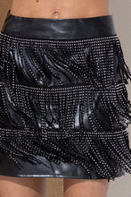 Load image into Gallery viewer, Blake Fringe Mini Skirt
