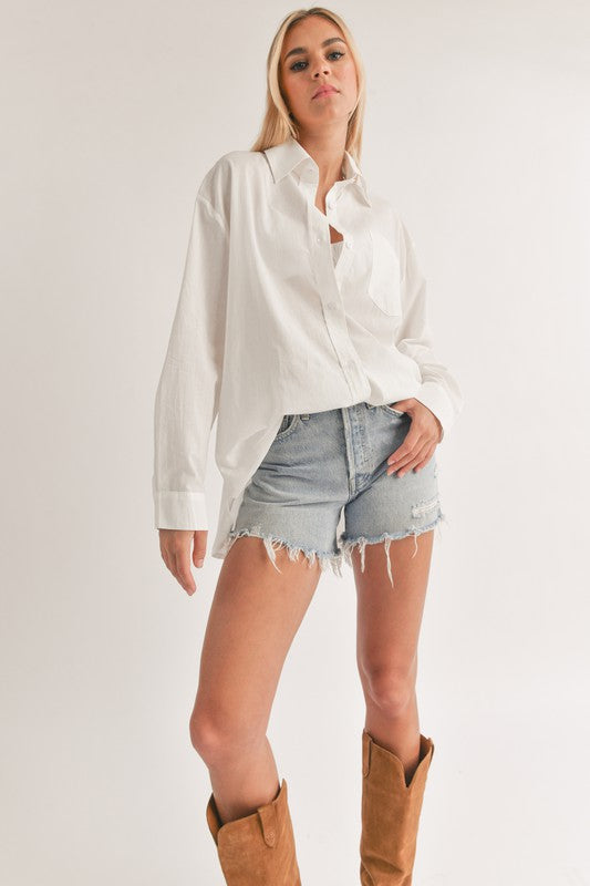 White Button Down Blouse