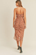 Load image into Gallery viewer, Ember Ruched Floral Midi Dress
