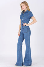 Load image into Gallery viewer, Reba Denim Flared Jumpsuit
