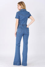 Load image into Gallery viewer, Reba Denim Flared Jumpsuit
