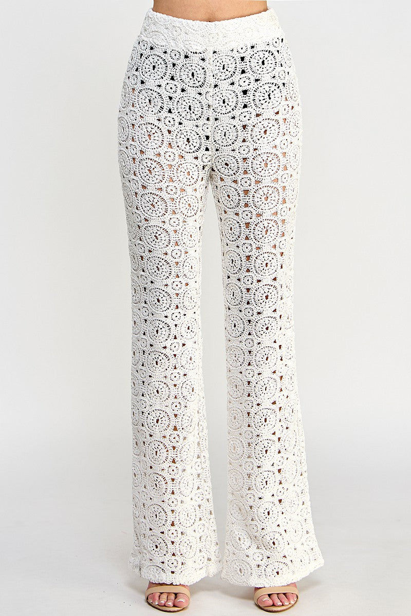 Catalina Crochet High Waisted Pants