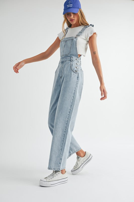 Misty Denim Overalls