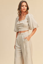 Load image into Gallery viewer, Morgan Linen Crop Top &amp; Pants
