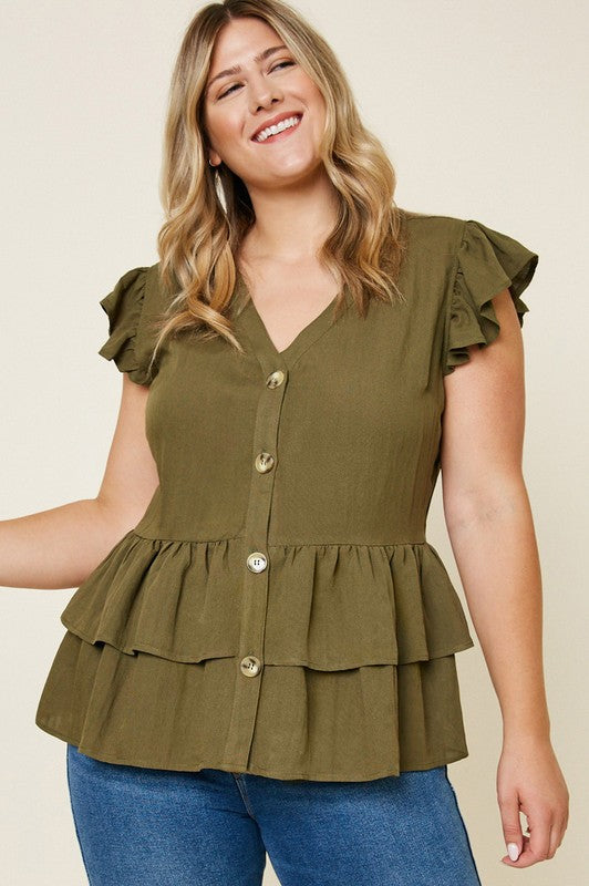 Hazel Ruffle Tiered Top