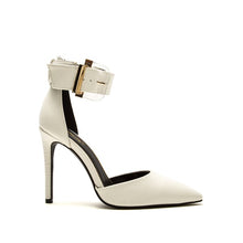 Load image into Gallery viewer, White Ankle Strap Pump
