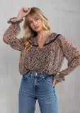 Load image into Gallery viewer, Petaluma Paisley Peasant Top
