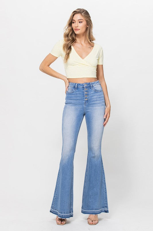 Selena Button Up Bell Bottom Jeans