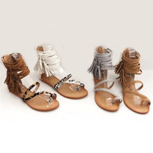 Load image into Gallery viewer, Fringe Suede Sandal
