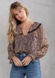 Load image into Gallery viewer, Petaluma Paisley Peasant Top
