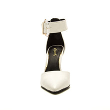 Load image into Gallery viewer, White Ankle Strap Pump
