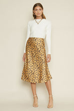 Load image into Gallery viewer, Leopard Satin Skirt
