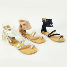 Load image into Gallery viewer, Fringe Suede Sandal
